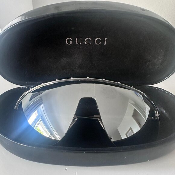 GUCCI - AUTHENTIC MIRRORED UNISEX AVIATOR SUNGLASSES - WORN ONCE - Picture 6 of 6